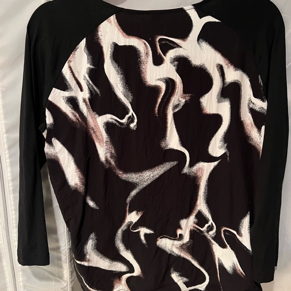 Dressy black and white top. - Picture 2 of 3